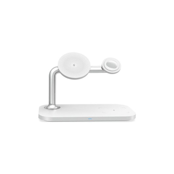 FixPremium - MagSafe stalak 3u1 za iPhone, Apple Watch & AirPods, bijeli