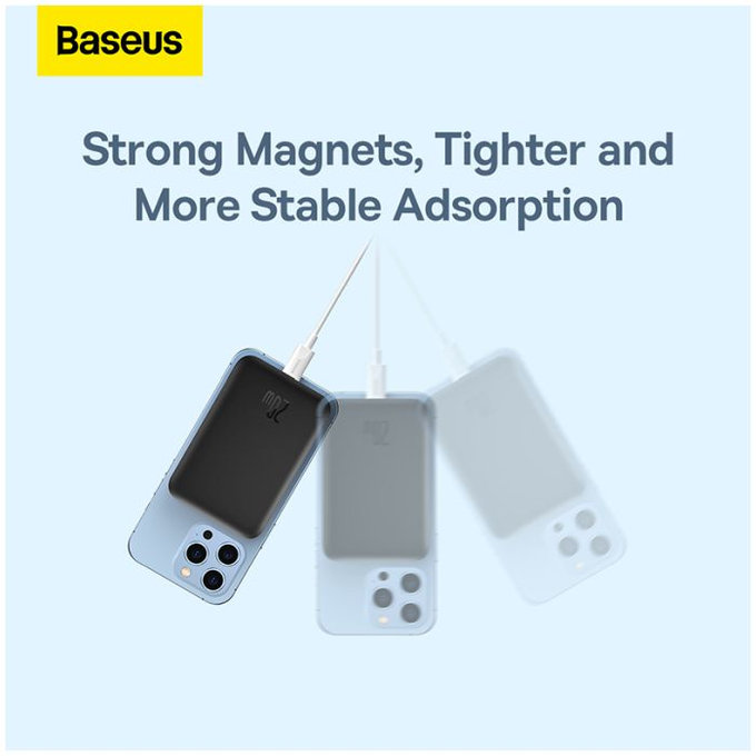 Baseus - MagSafe PowerBank 6000 mAh, crni