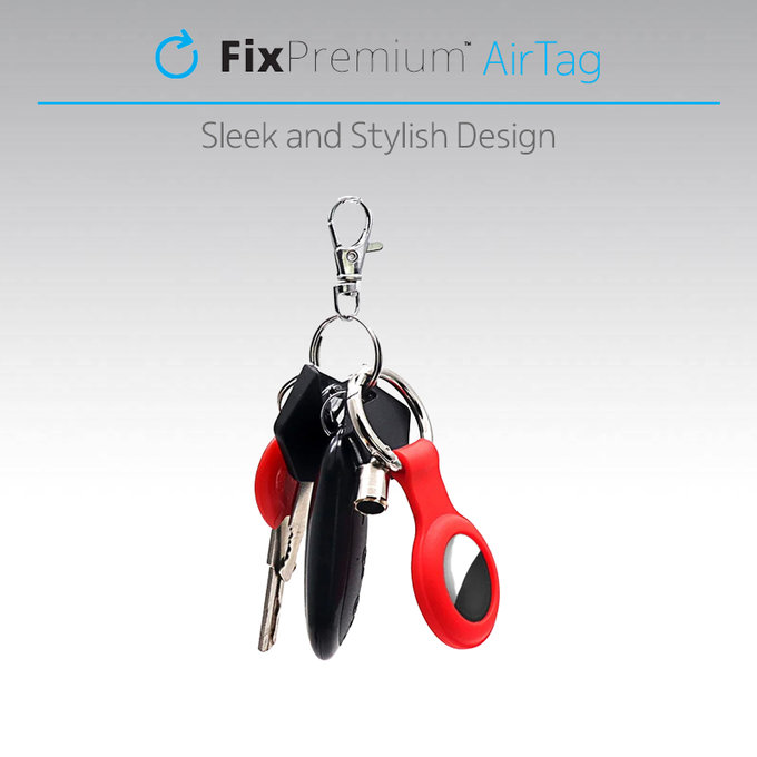 FixPremium - Silikonski privjesak za AirTag, crni