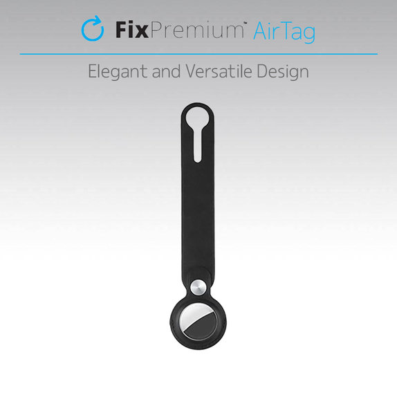 FixPremium - Kožni privjesak za ključeve za AirTag, smeđi
