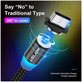 USLION - Lightning / USB magnetni kabel (1m), crni