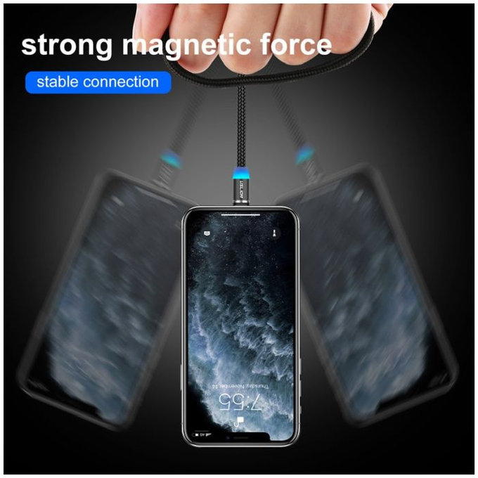 USLION - Lightning / USB magnetni kabel (1m), crveni