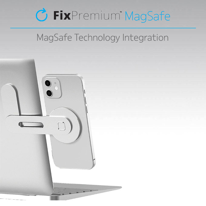 FixPremium - MagSafe držač za iPhone za prijenosno računalo, crni