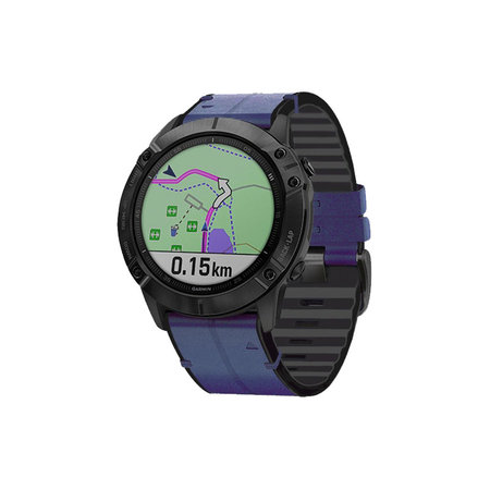 FixPremium - Kožni remen za Garmin (QuickFit 26mm), plavi