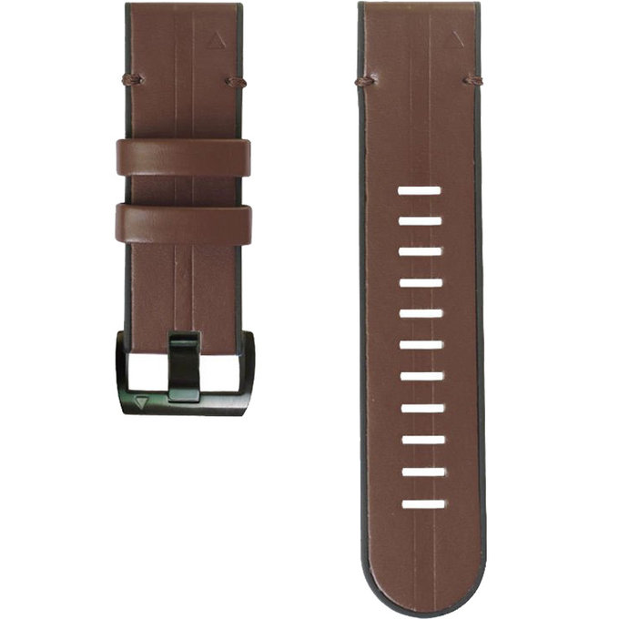 FixPremium - Kožni remen za Garmin (QuickFit 26mm), smeđi