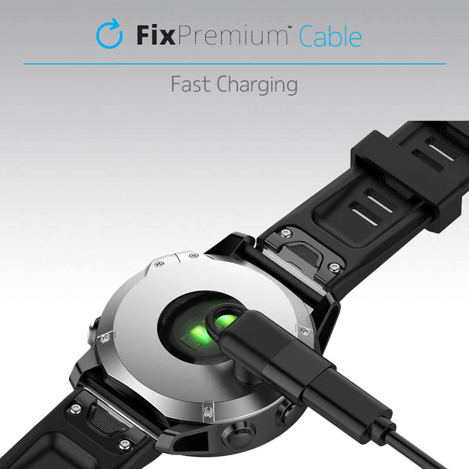 FixPremium - Redukcija USB-C za Garmin priključak za sat, crna
