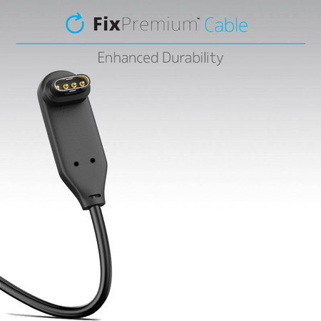FixPremium - 90° kabel za Garmin sat, crni