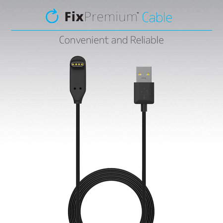FixPremium - 90° kabel za Garmin sat, crni