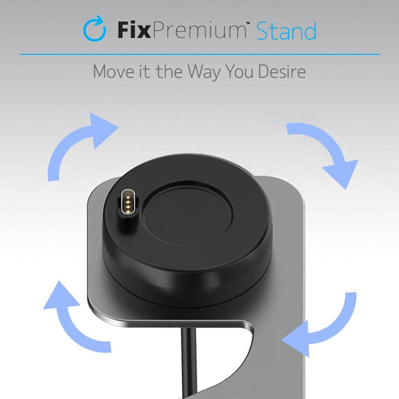 FixPremium - Stalak za punjenje za Garmin sat, svemirsko siva