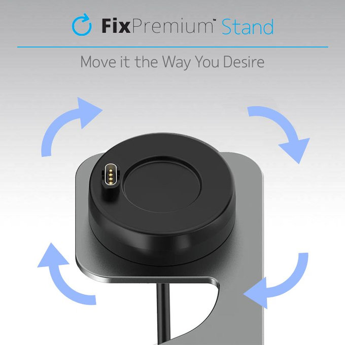 FixPremium - Stalak za punjenje za Garmin sat, svemirsko siva