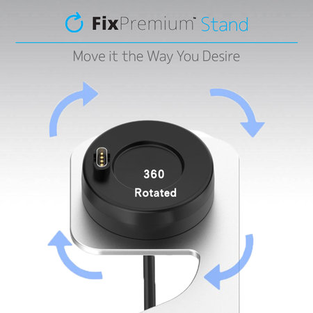 FixPremium - Stalak za punjenje za Garmin sat, srebrni