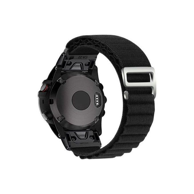 FixPremium - Remen Alpine Loop za Garmin (QuickFit 26mm), crni