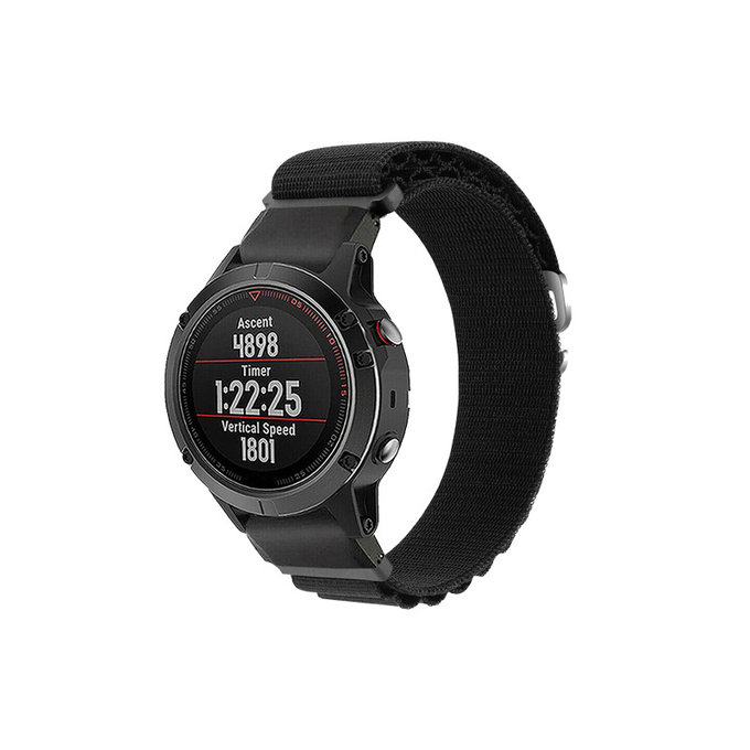 FixPremium - Remen Alpine Loop za Garmin (QuickFit 26mm), crni