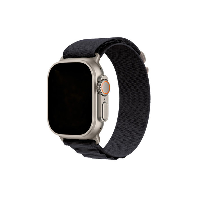FixPremium - Remen Alpine Loop za Apple Watch (42, 44, 45 & 49 mm), crni