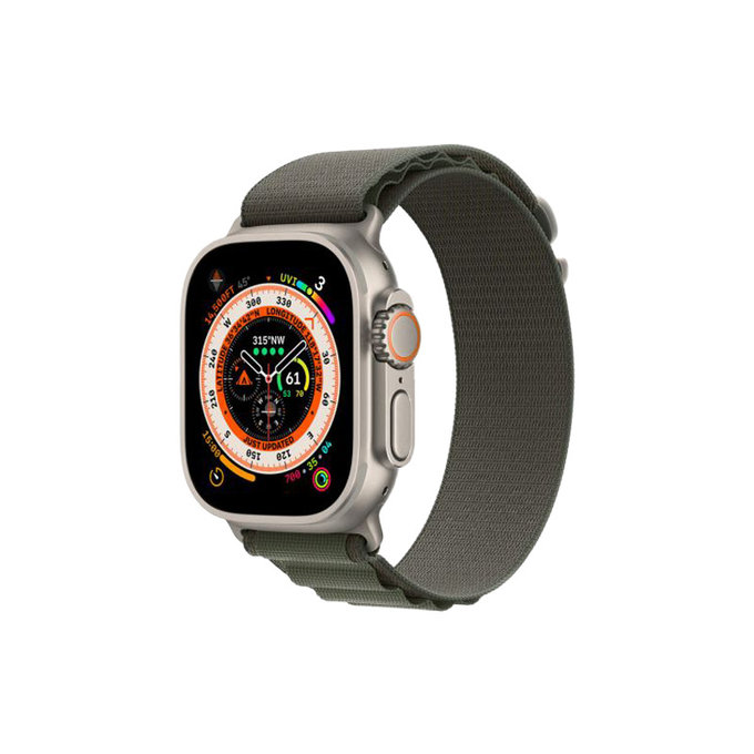 FixPremium - Remen Alpine Loop za Apple Watch (42, 44, 45 & 49 mm), zeleni