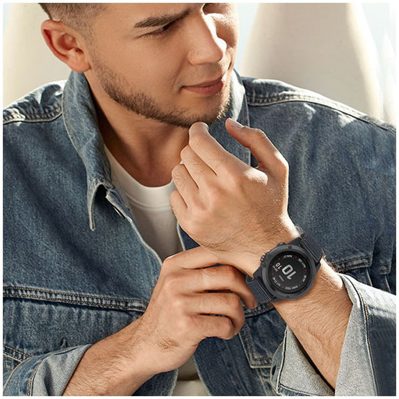 FixPremium - Najlonski remen za Garmin (26 mm), sivi