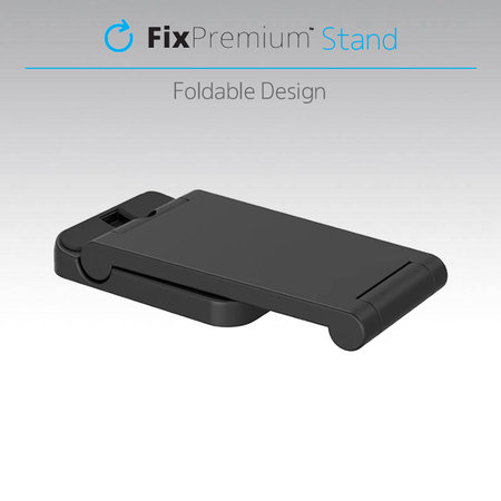 FixPremium - Sklopivi 3u1 stalak za iPhone, Apple Watch & AirPods, crni