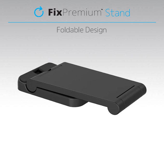 FixPremium - Sklopivi 3u1 stalak za iPhone, Apple Watch & AirPods, crni