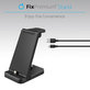FixPremium - Sklopivi 3u1 stalak za iPhone, Apple Watch & AirPods, crni
