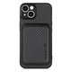 FixPremium - Maska Carbon s MagSafe Wallet za iPhone 13 mini, crna