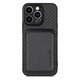 FixPremium - Maska Carbon s MagSafe Wallet za iPhone 13 Pro, crna