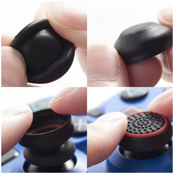 FixPremium - Kapice za držanje kontrolera PS4/PS5 - Set od 2 komada, prozirno crne