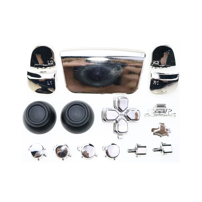 FixPremium - Luksuzni dekorativni elementi za PS5 DualSense, srebrni