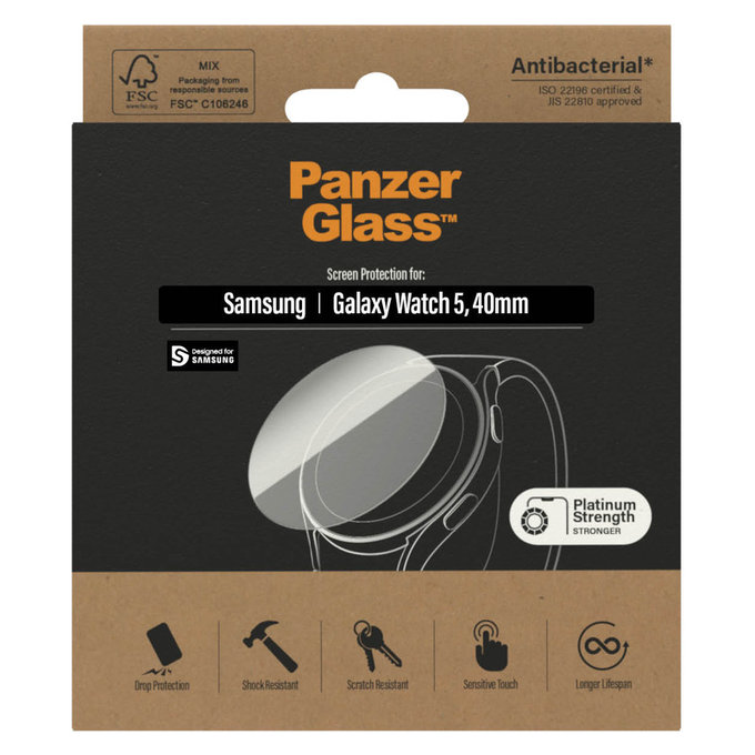 Kaljeno staklo Flat Glass AB za Samsung Galaxy Watch 5 40 mm, Prozirna, PanzerGlass