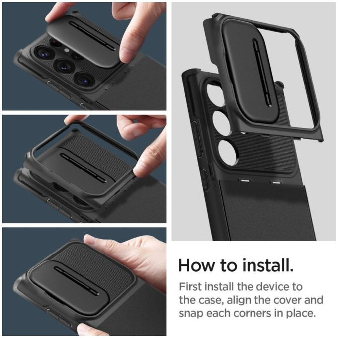 Spigen - Maska Optik Armor za Samsung Galaxy S23, crna