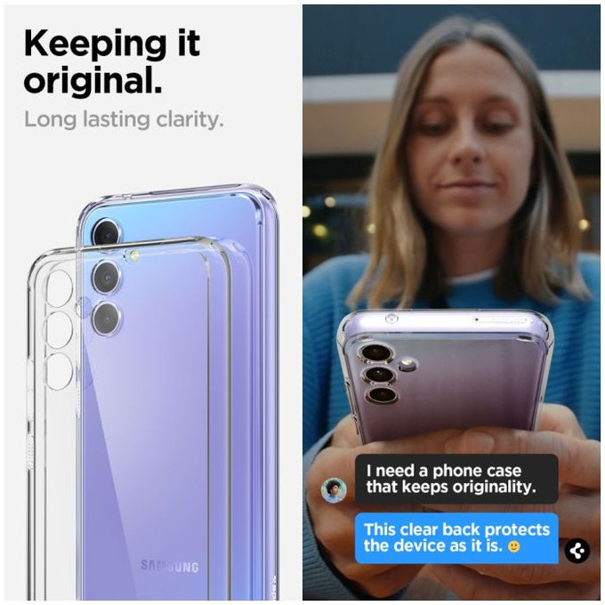 Spigen - Maska Ultra Hybrid za Samsung Galaxy A34 5G, Crystal Clear