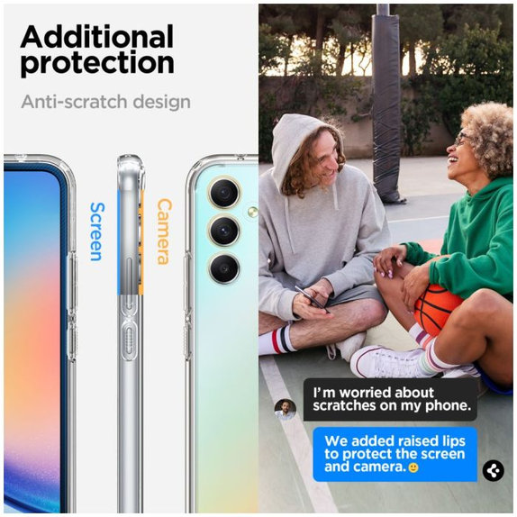Spigen - Maska Ultra Hybrid za Samsung Galaxy A34 5G, Crystal Clear