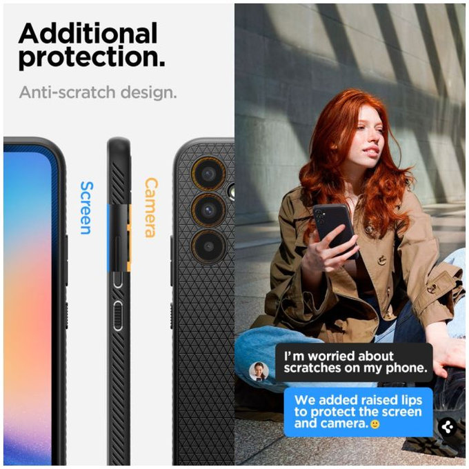 Spigen - Maska Liquid Air za Samsung Galaxy A34 5G, Matte Black