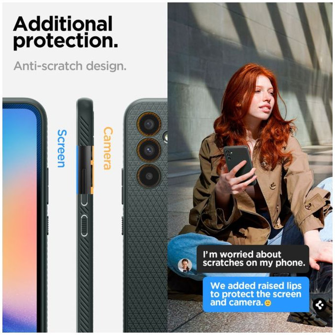 Spigen - Maska Liquid Air za Samsung Galaxy A34 5G, Abyss Green