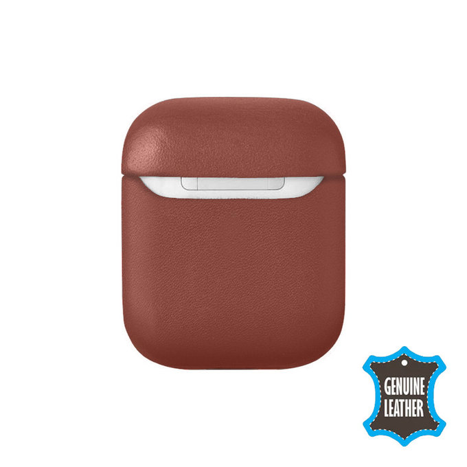 FixPremium - Kožna torbica za AirPods 1 i 2, smeđa