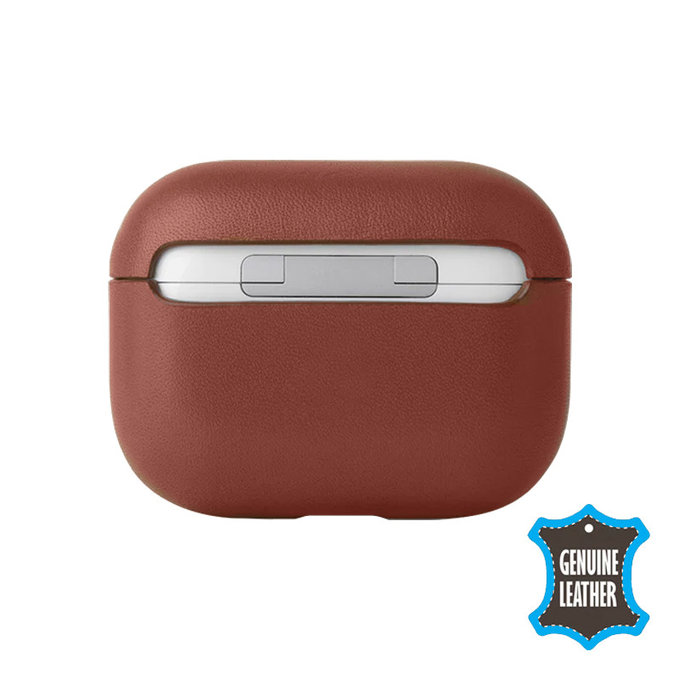 FixPremium - Kožna torbica za AirPods 3, smeđa