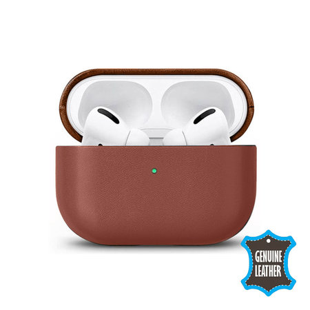 FixPremium - Kožna torbica za AirPods Pro, smeđa