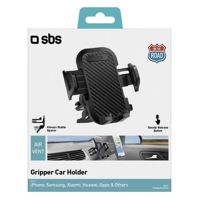 SBS - Car Holder Gripper, na rešetku, crna