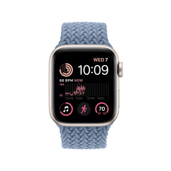 FixPremium - Remen Solo Loop za Apple Watch (42, 44, 45 i 49 mm), svijetlo plava