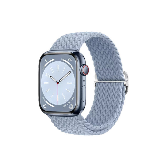FixPremium - Remen Solo Loop za Apple Watch (42, 44, 45 i 49 mm), svijetlo plava