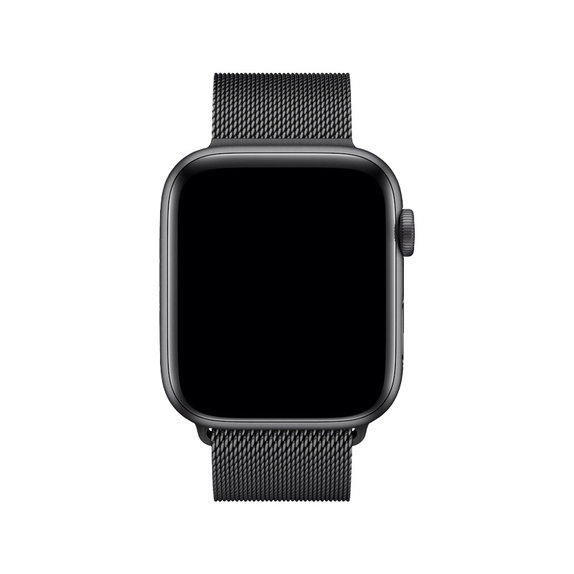FixPremium - Remen Milanese Loop za Apple Watch (42, 44, 45 & 49 mm), crni