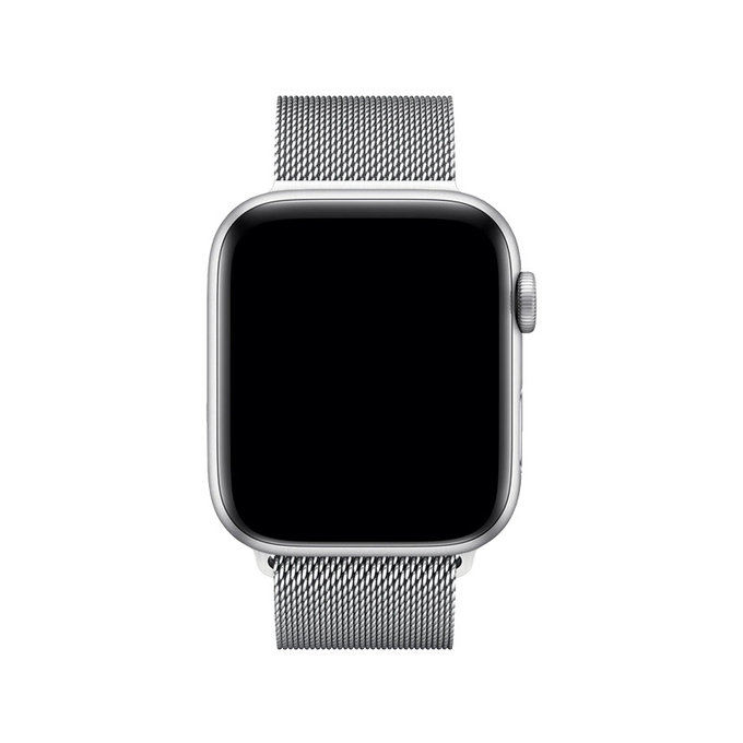 FixPremium - Remen Milanese Loop za Apple Watch (42, 44, 45 i 49 mm), srebrni