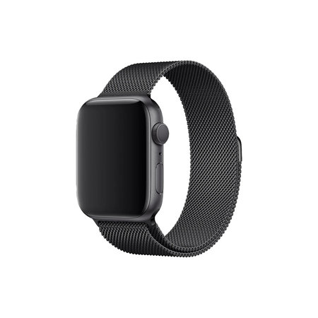 FixPremium - Remen Milanese Loop za Apple Watch (38, 40 & 41 mm), crni