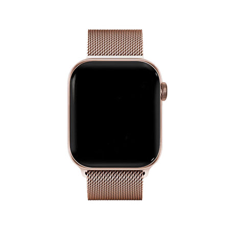 FixPremium - Remen Milanese Loop za Apple Watch (38, 40 & 41 mm), ružičasto zlato