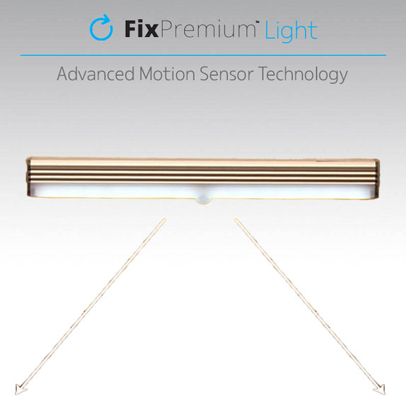 FixPremium - LED noćno svjetlo sa senzorom pokreta (toplo žuto), (0,3m), bijelo