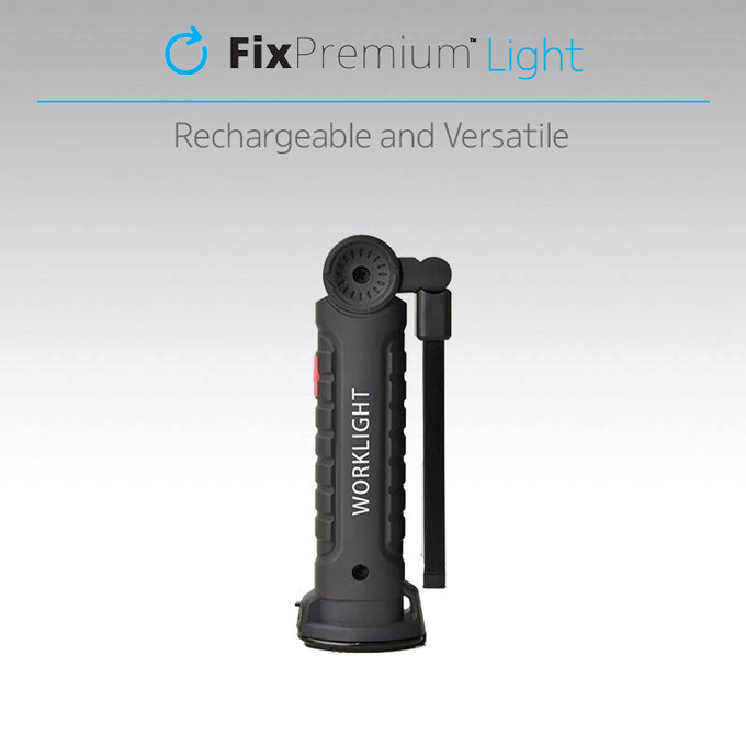 FixPremium - LED džepna svjetiljka za kampiranje, crna