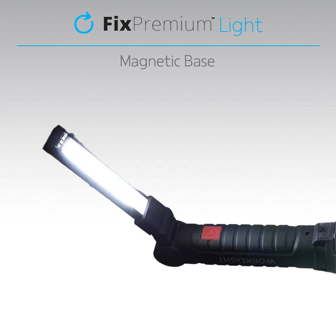 FixPremium - LED džepna svjetiljka za kampiranje, crna