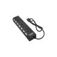 FixPremium - USB hub s prekidačem za napajanje za 7 USB-a, crni