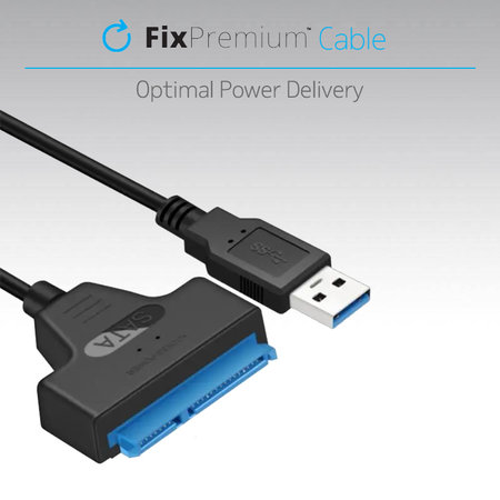 FixPremium - Kabel - USB / SATA 2.5", crni