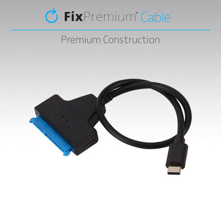 FixPremium - Kabel - USB-C / SATA 2.5", crni