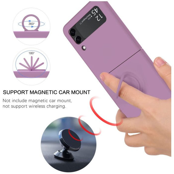 FixPremium - Maska Ring za Samsung Galaxy Z Flip 4, zelena